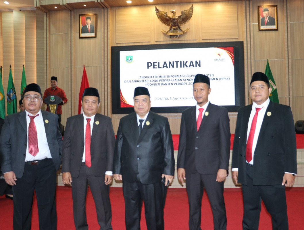 5 Komisioner KI Banten Resmi Dilantik oleh Pj Gubernur Al Muktabar